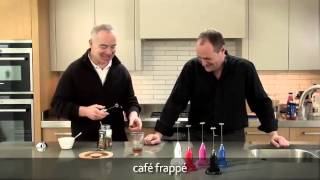 How to make a frappé coffee using an aerolatte milk frother [upl. by Edrock]