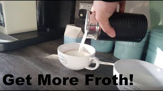 How to Get More Froth from Your Nespresso Coffee Aeroccino  Nespresso tips and help [upl. by Notnerb]