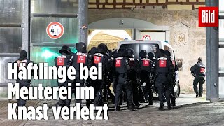 Gefängnismeuterei Polizei stürmt Knast in Thüringen  JVA Untermaßfeld [upl. by Wanfried67]